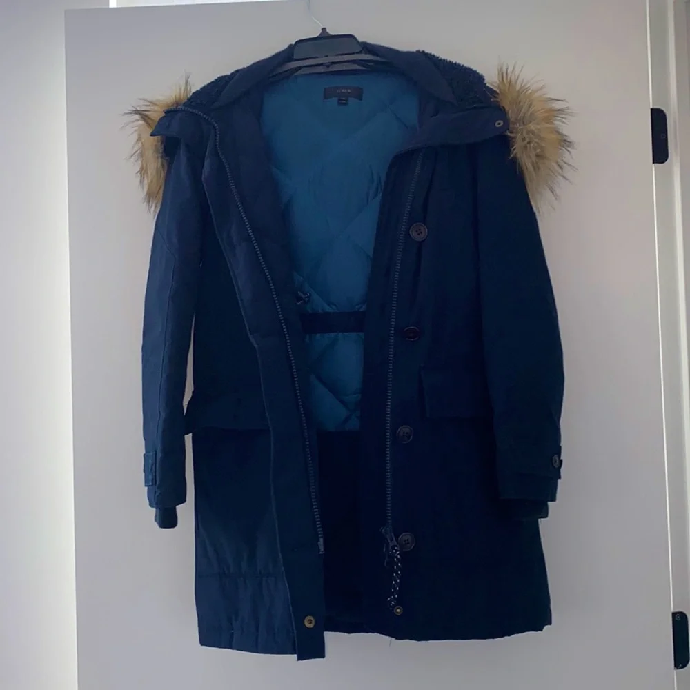 Jcrew Navy Down Nordic Parka